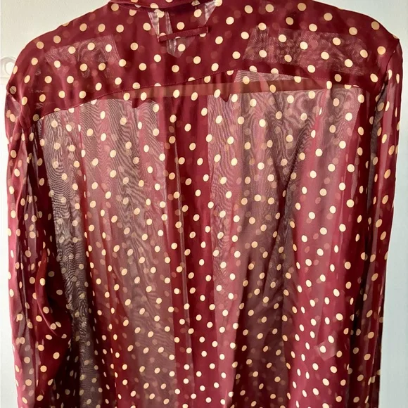 Jean Paul Gaultier Homme Sheer Polka Dot Shirt - Made in Jean Paul Gaultier Homme Sheer Polka Dot Shirt - Made in